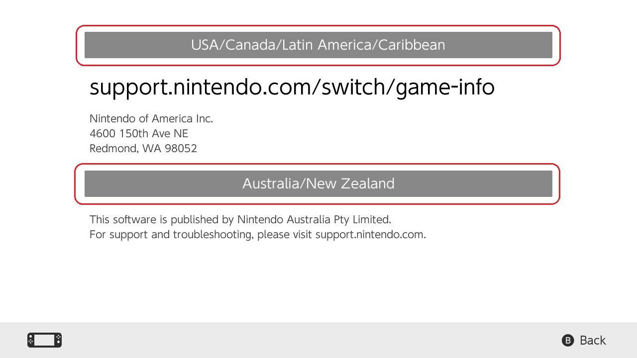 Principiante diferente a Publicación Preguntas frecuentes sobre compatibilidad de regiones | Atención al cliente  | Nintendo