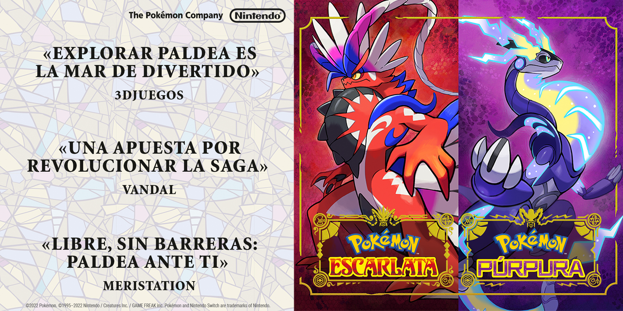 Pokémon Escarlata y Púrpura reaparece con fecha de lanzamiento