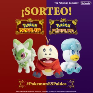 ¡Sorteamos estos peluches de Pokémon Escarlata y Pokémon Púrpura hoy en Instagram!