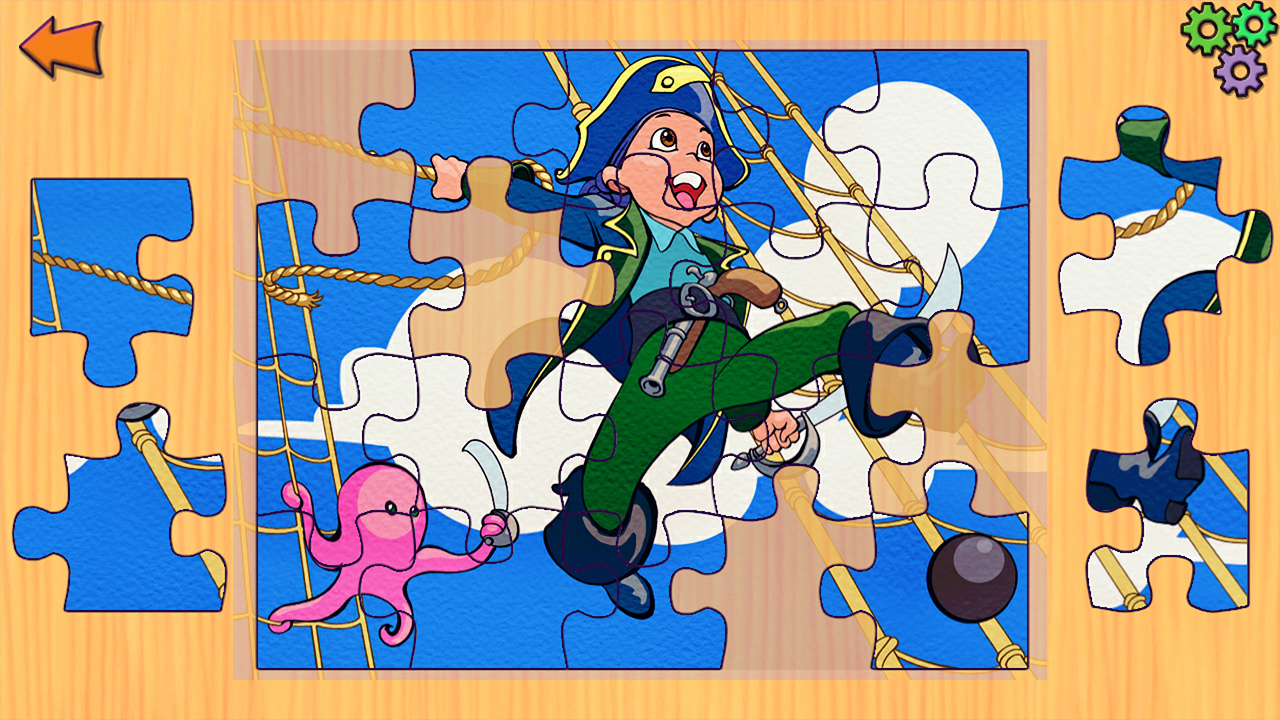 Pirates Jigsaw Puzzle - Piratas quebra-cabeça educação aventura