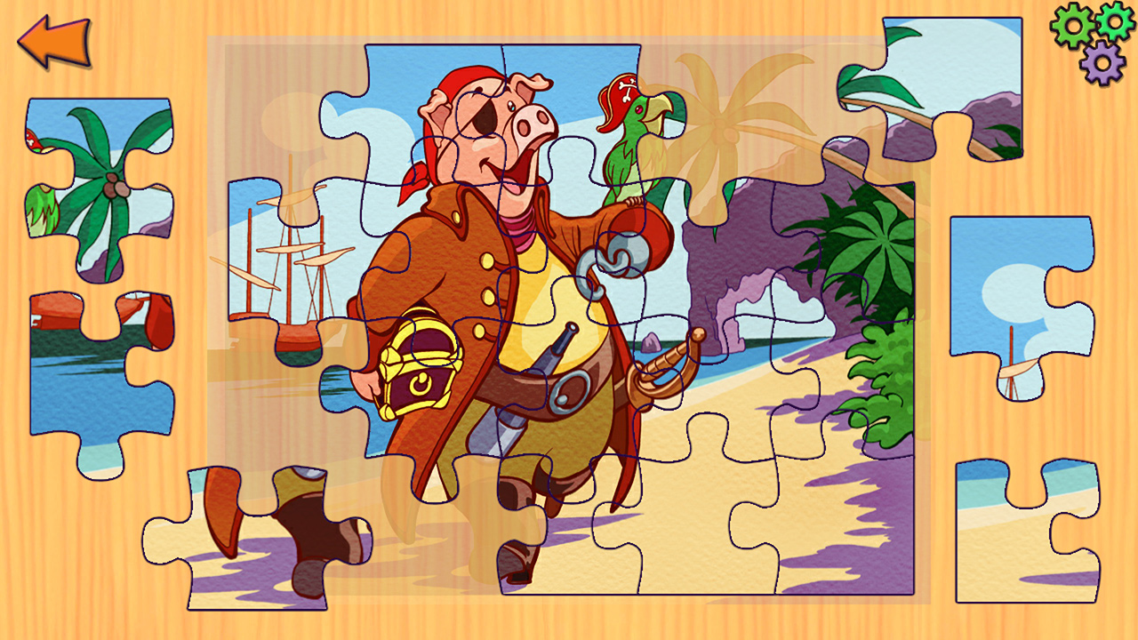 Pirates Jigsaw Puzzle - Piratas quebra-cabeça educação aventura