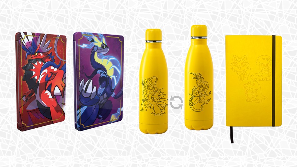 Pokémon: Stainless Water Bottle - Scarlet and Violet Starters