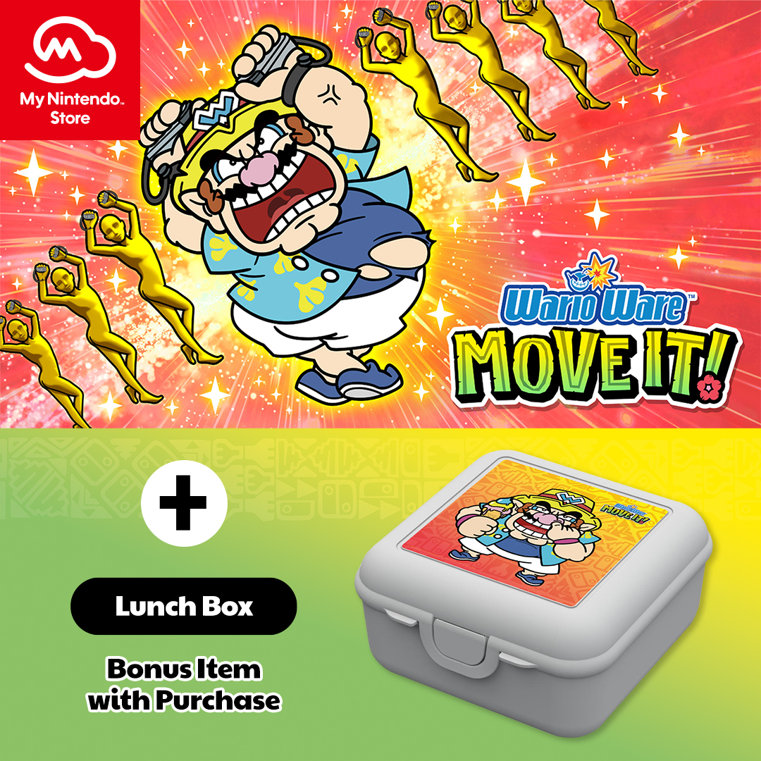 You can now pre-order WarioWare: Move it on My Nintendo Store and receive a WarioWare: Move It! Lunch Box as a bonus item with purchase!