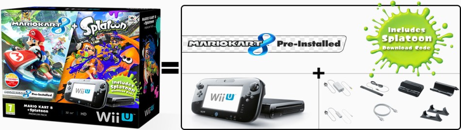 Console Nintendo Wii U 32 Go noire + Mario Kart 8 - premium pack