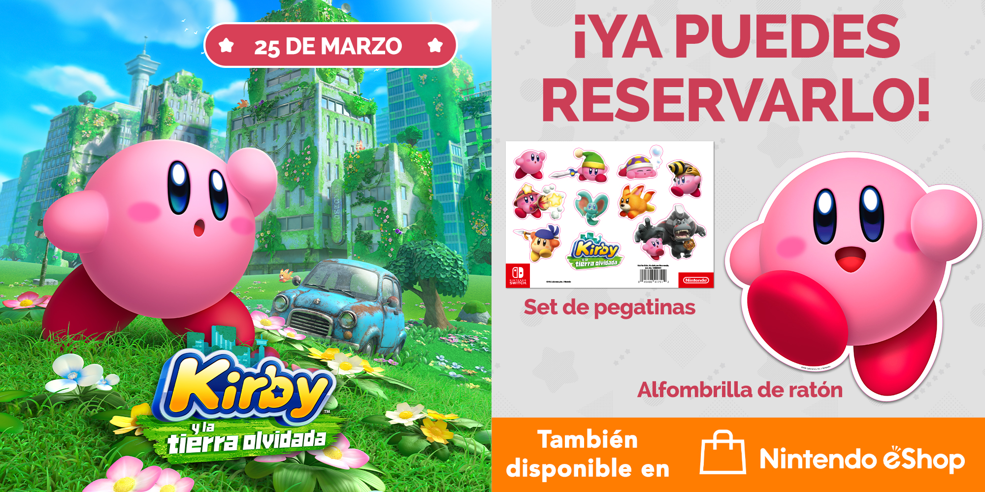 Kirby y la tierra olvidada - Nintendo Switch