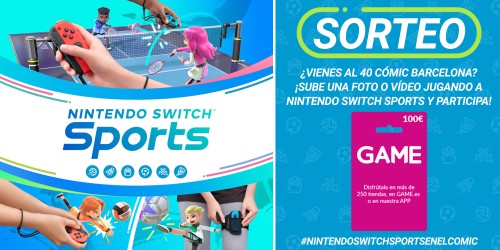 ¡Sube una foto o vídeo jugando a Nintendo Switch Sports en 40 Cómic Barcelona y participa en el sorteo!