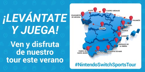 Levántate y juega a Nintendo Switch Sports en el tour que recorrerá España este verano