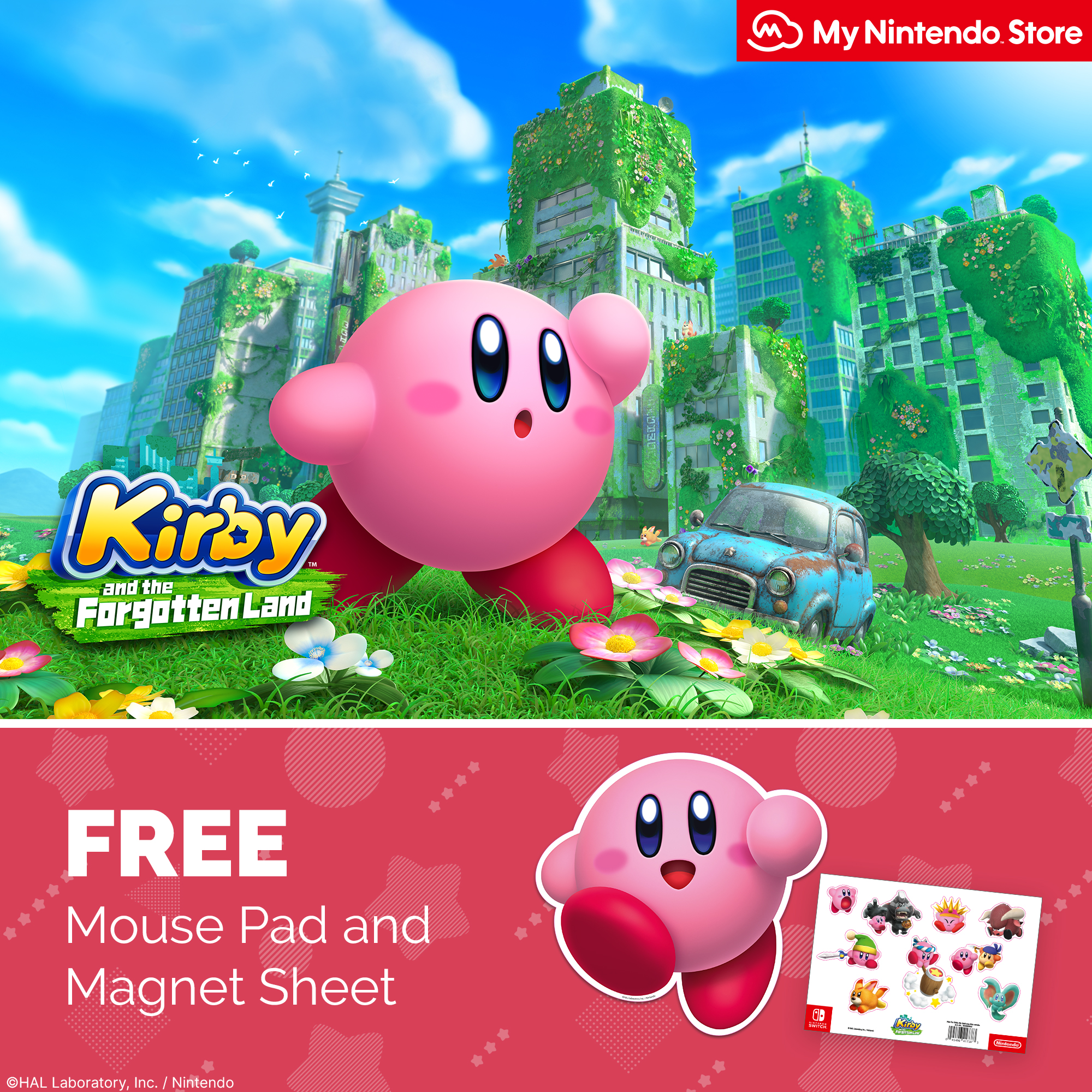 Pre-order Kirby and the Forgotten Land on My Nintendo Store and receive free gifts!
