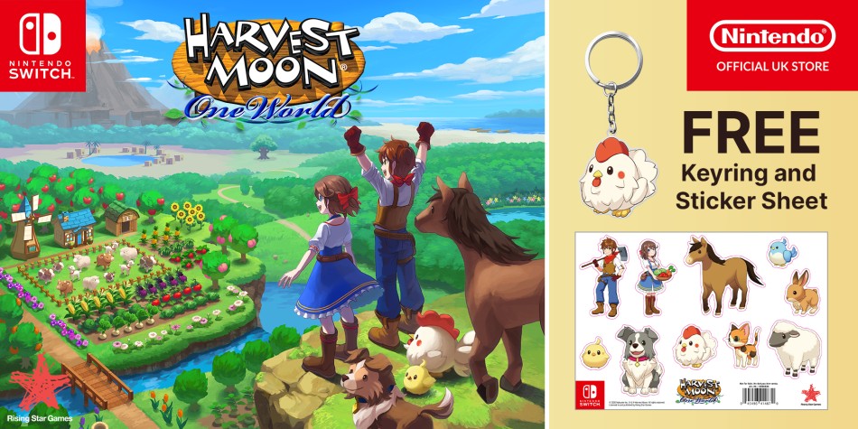 News World a sticker | receive Moon: Store Harvest Official chicken free keyring UK Nintendo and and | sheet! the from One Nintendo Pre-order