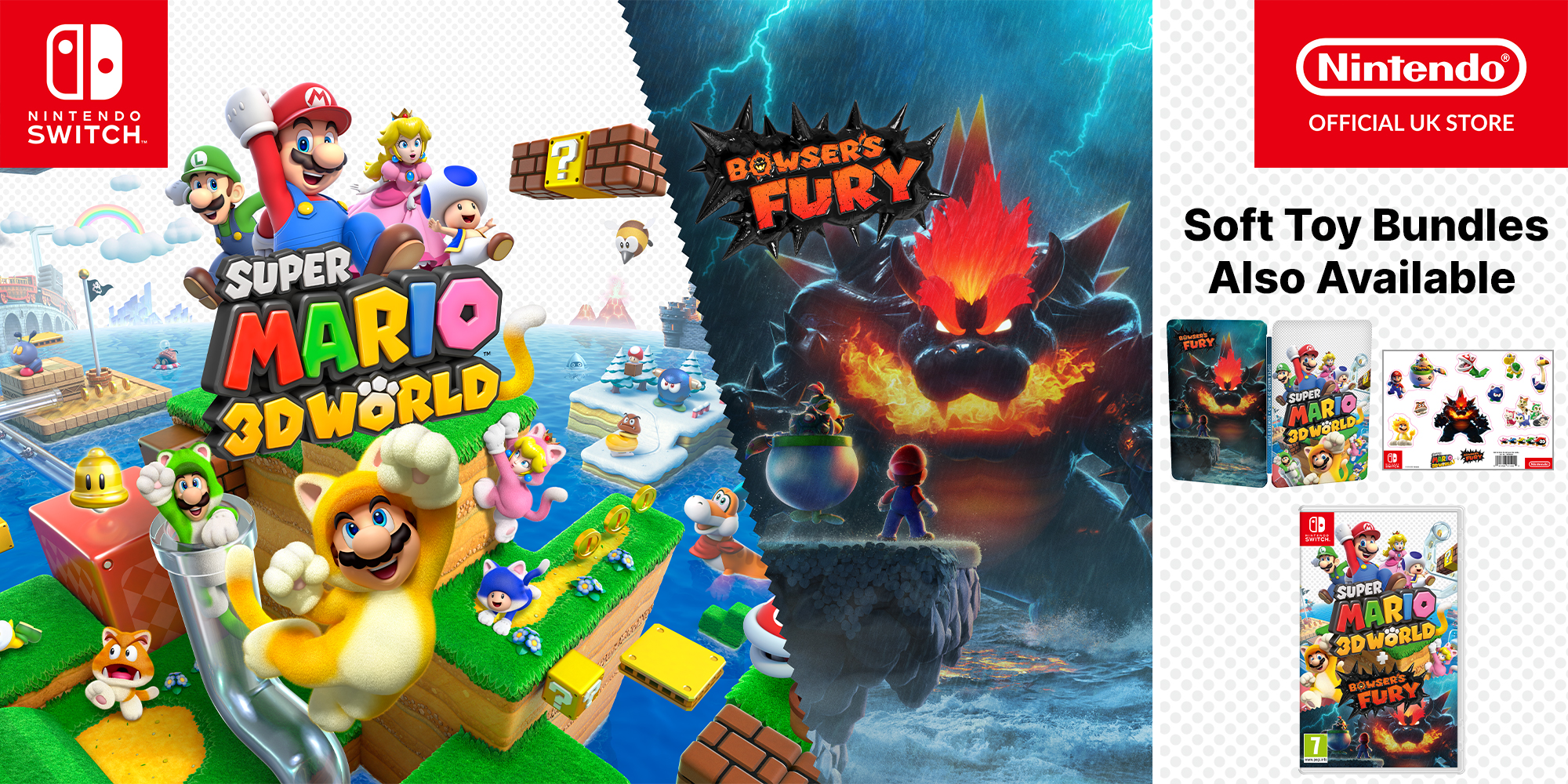  Super Mario 3D World + Bowser's Fury - Nintendo Switch (EU  Version) : Video Games