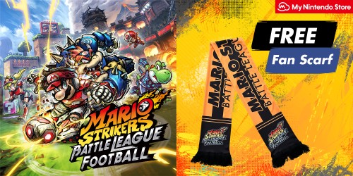 Pre-order Mario Strikers: Battle League Football on My Nintendo Store and receive a free Fan Scarf!