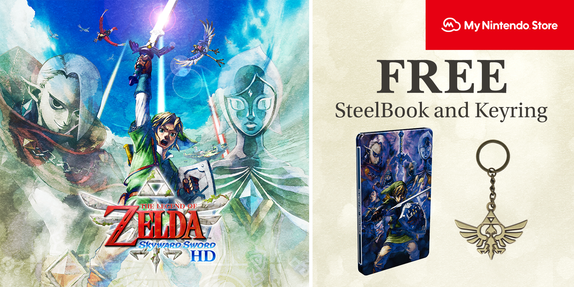 Pre-order The Legend of Zelda: Skyward Sword HD My Nintendo Store and receive a free SteelBook® keyring | News Nintendo