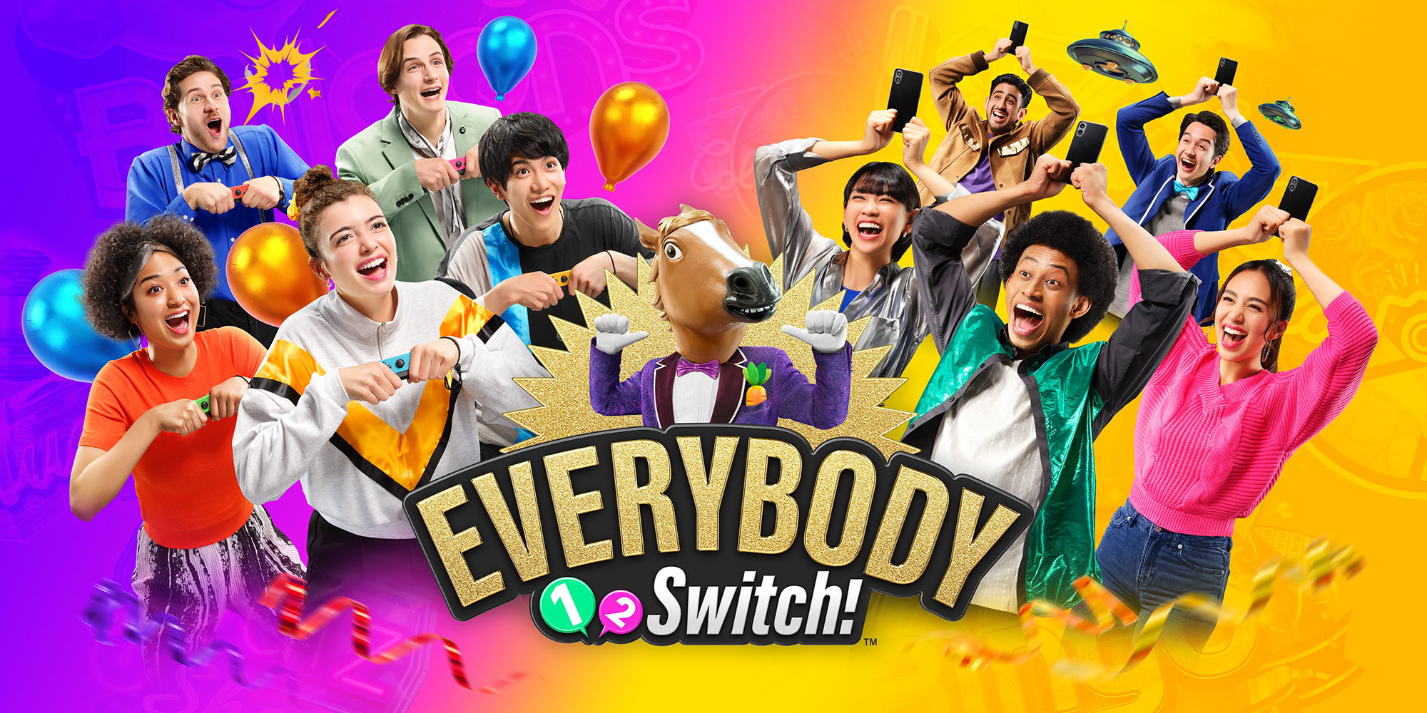 Nintendo shows off Everybody 1-2-Switch's 100-player party games