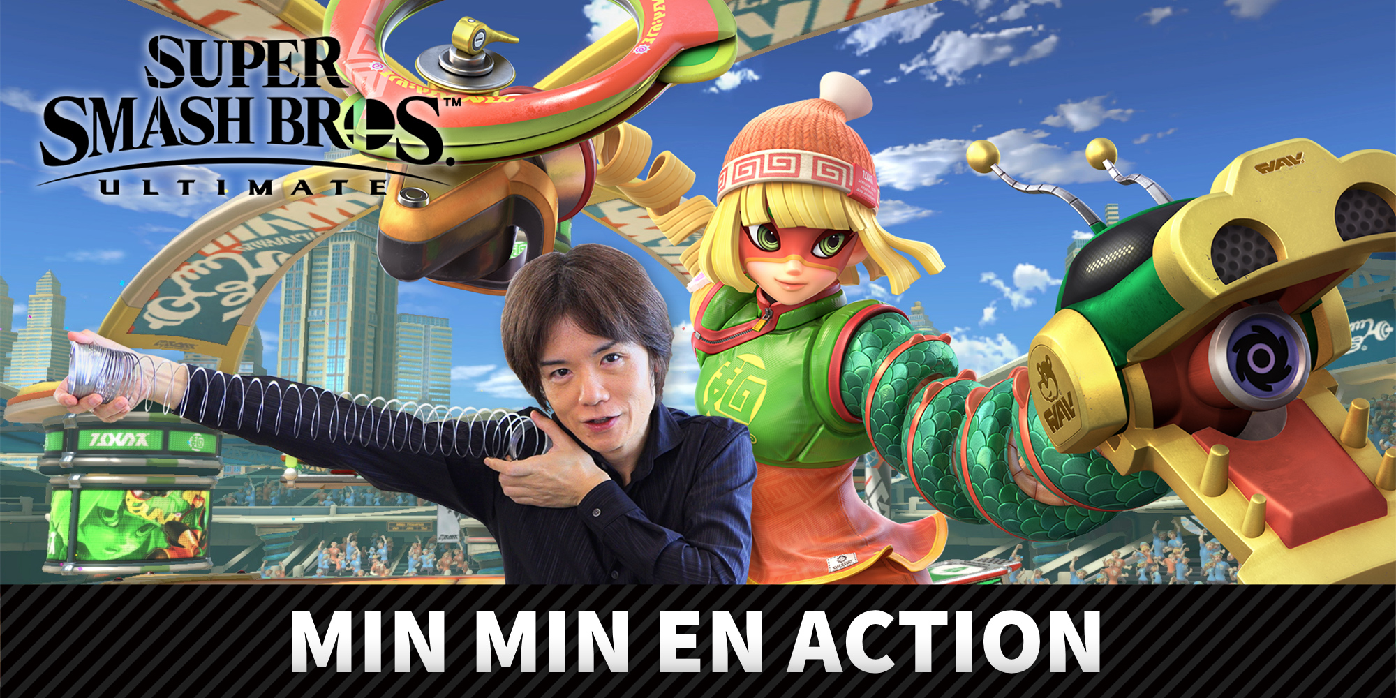 Min Min du jeu ARMS rejoint le casting de Super Smash Bros. Ultimate le 30 juin !
