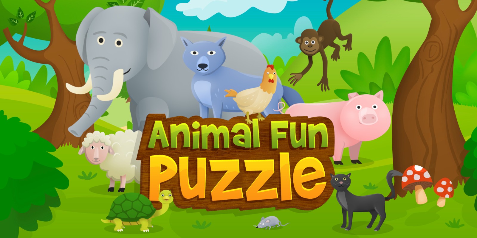 Animal Fun Puzzle - бучающая и веселая игра для дошкольников и детских садов для детей и малышей