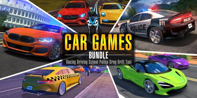Image de Car Games Bundle - Racing Driving School Police Drag Drift Taxi
