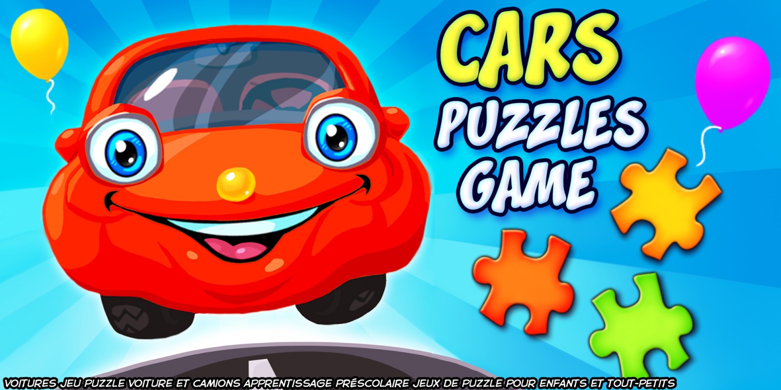 Cars Puzzles Game - voitures jeu puzzle voiture et camions apprentissage préscolaire jeux de puzzle pour enfants et tout-petits