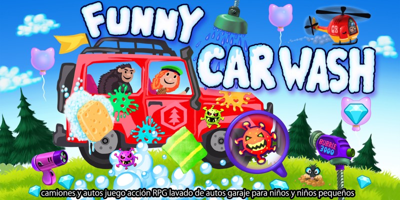 Funny Car Wash - camiones y autos juego acción RPG lavado de autos garaje para niños y niños pequeños