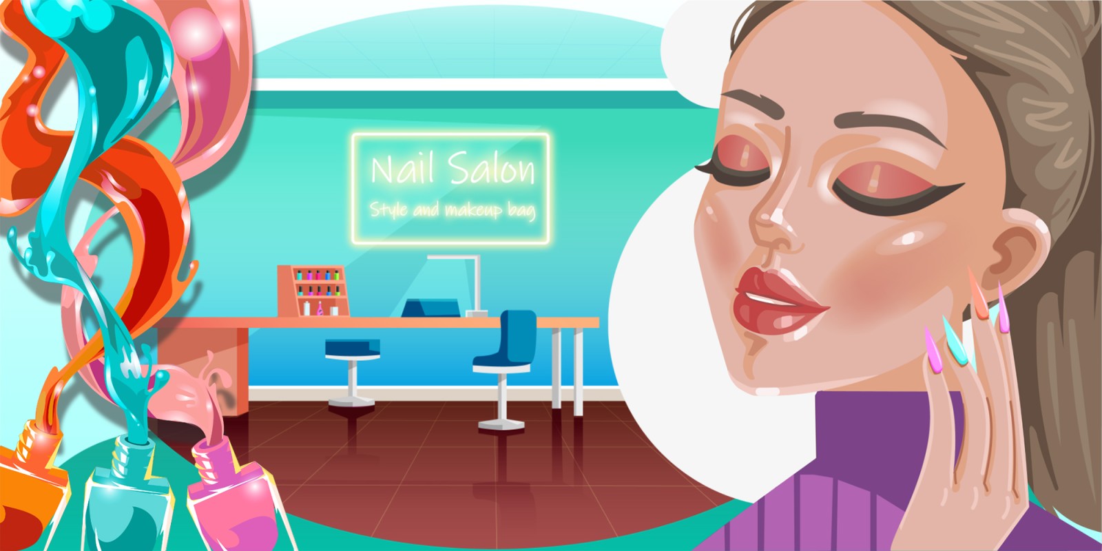 Nail Salon: Style and Makeup Bag