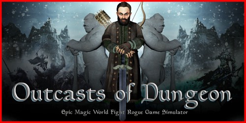 Outcasts of Dungeon: Epic Magic World Fight Rogue Game Simulator switch box art