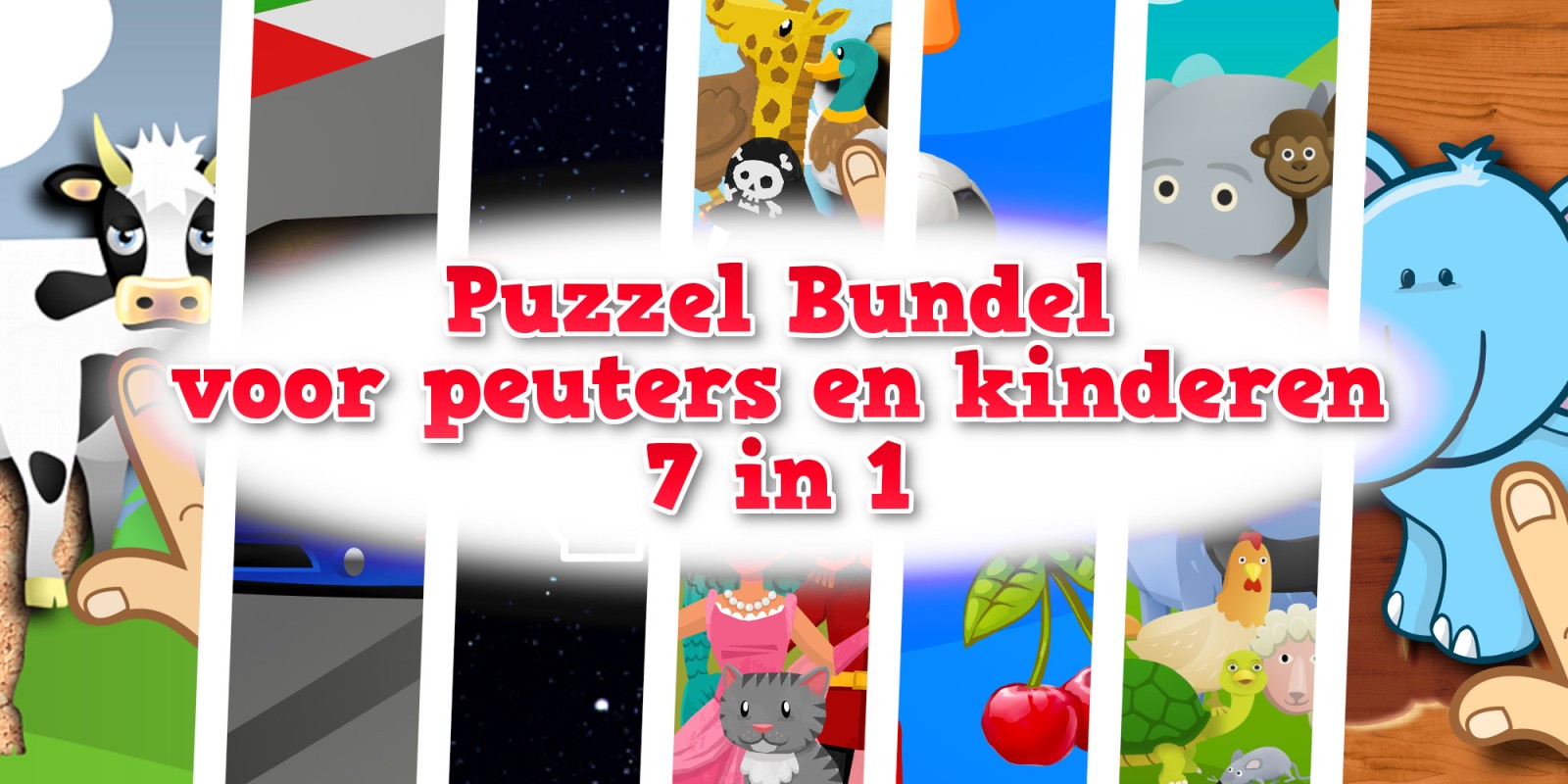 Puzzel Bundel voor peuters en kinderen - 7 in 1
