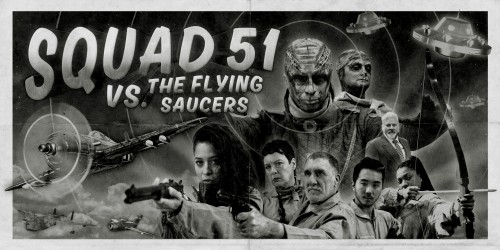 Squad 51 vs. the Flying Saucers switch box art