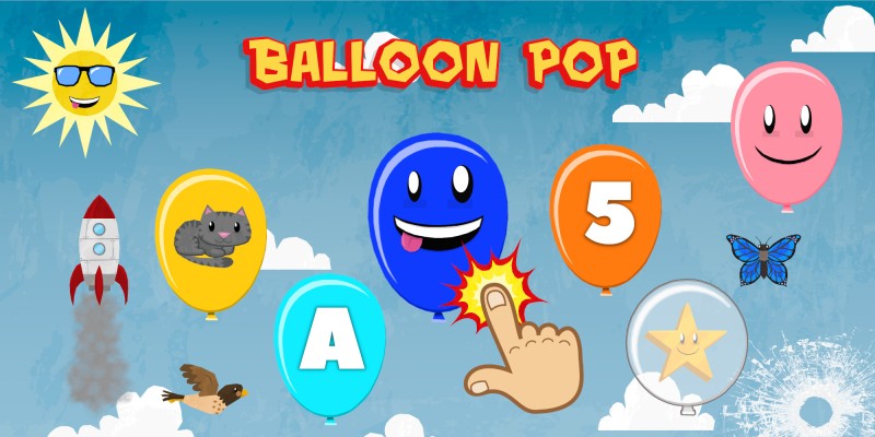 Balloon Pop for Toddlers & Kids - Learn Numbers, Letters, Colors & Animals