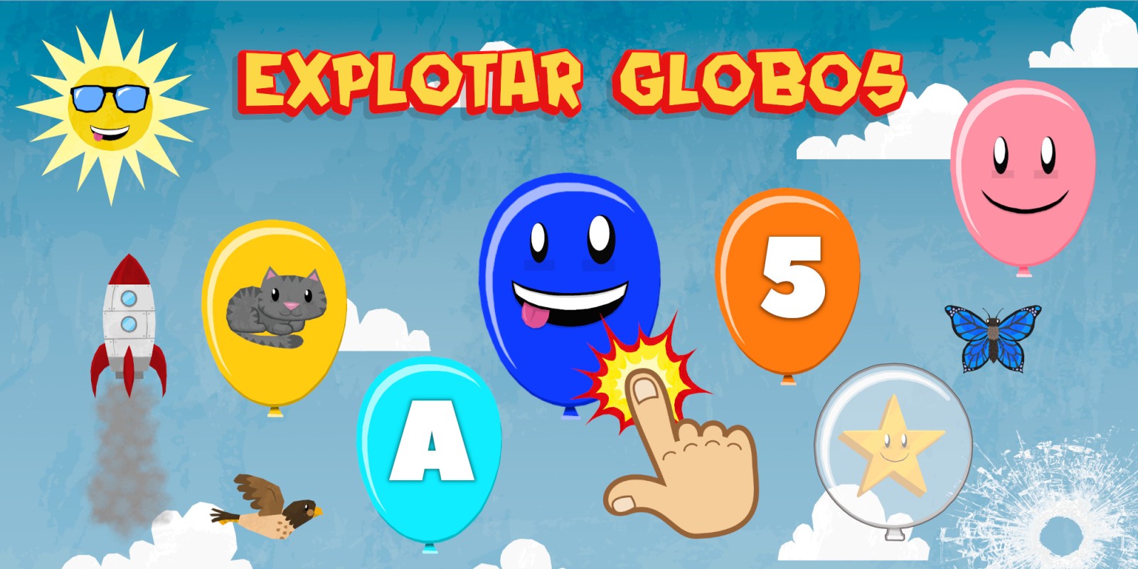 Explotar Globos para niños pequeños - Aprende letras, números, colores y animales