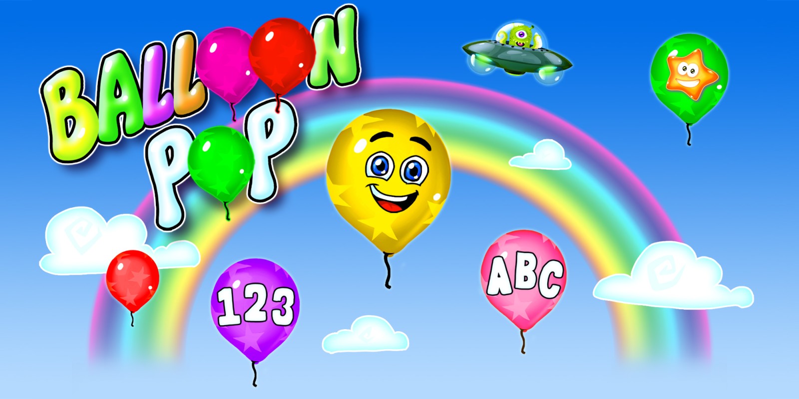 Balloon Pop - Learning Games for preschool Kids & Toddlers - Learn numbers, letters, shapes and colours in 14 languages