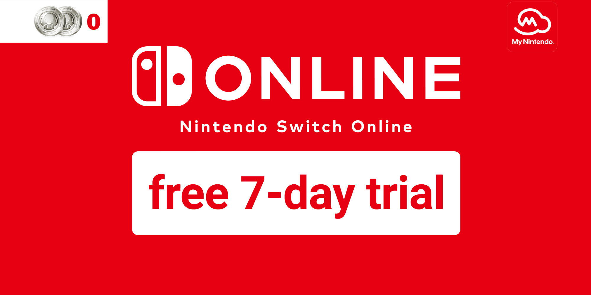 Get a Nintendo Switch Online 7-day with My Nintendo! | News | Nintendo