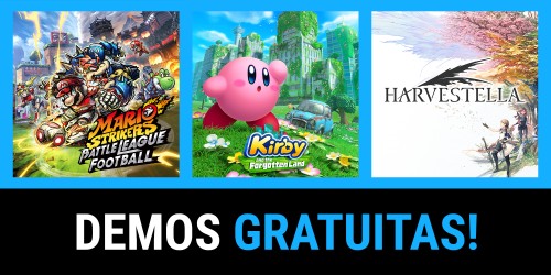 Experimenta Mario Strikers: Battle League Football, Kirby and the Forgotten Land e muitos mais jogos gratuitamente!