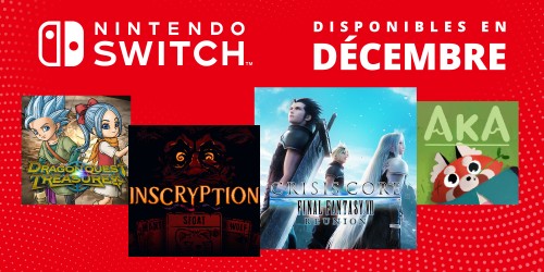 Jeux Nintendo Switch à venir - décembre 2022