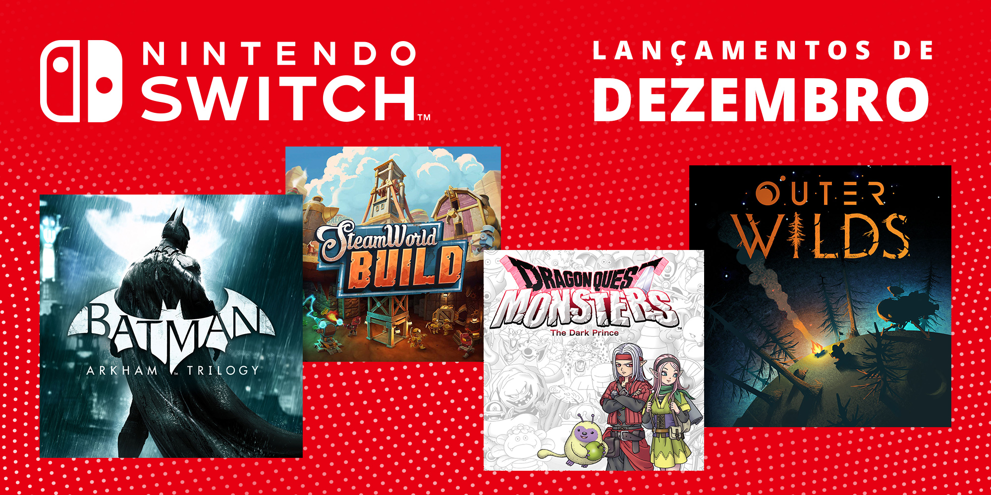 Descobre os jogos que chegarão à Nintendo Switch este mês – dezembro de 2023!