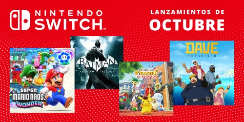 ¡Super Mario Bros. Wonder, Detective Pikachu: El regreso, Sonic Superstars y muchas cosas más llegarán a Nintendo Switch este octubre!