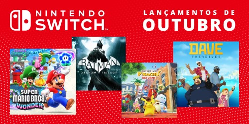 Descobre os jogos que chegarão à Nintendo Switch este mês – outubro de 2023!