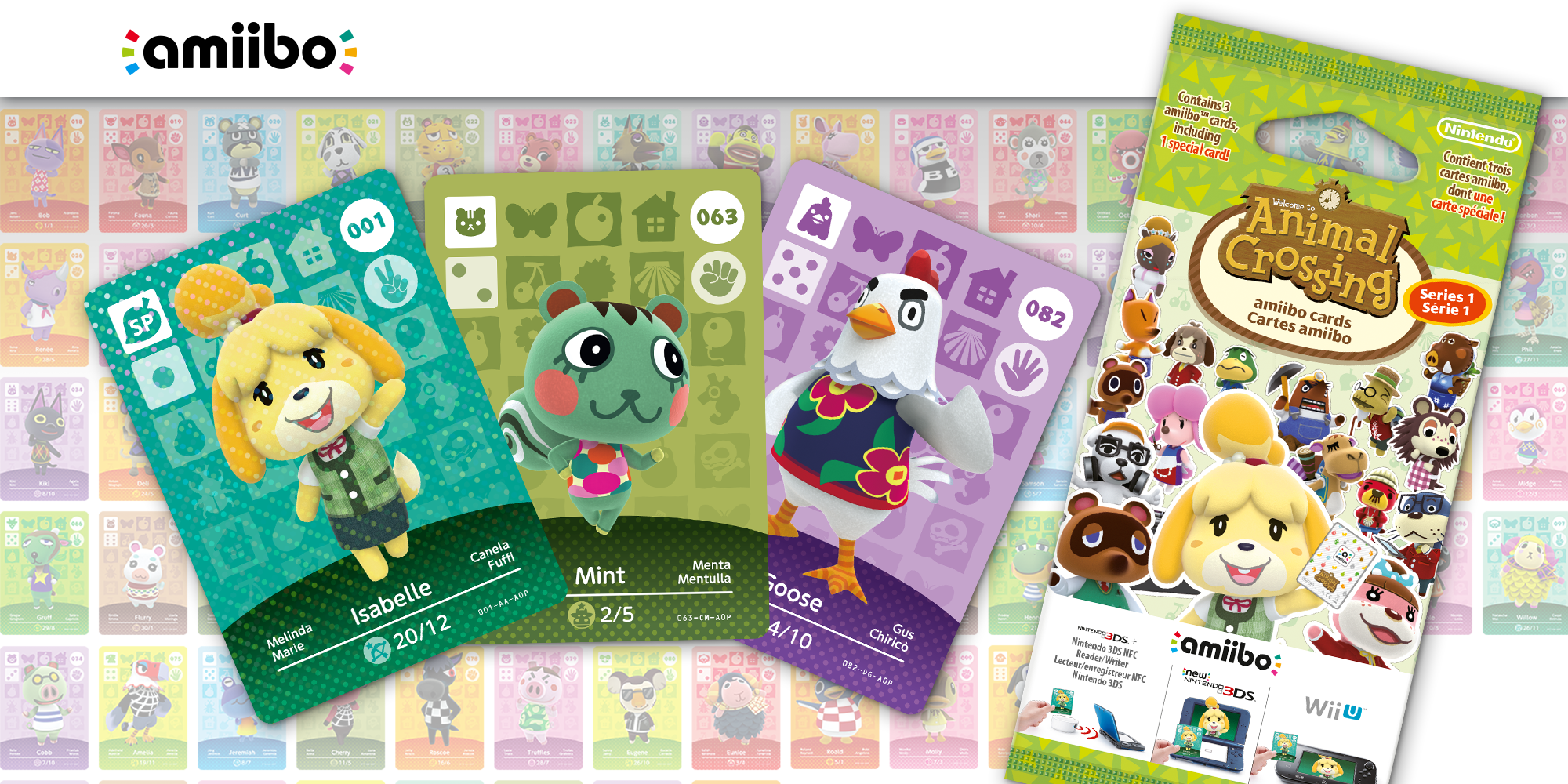 Cartes amiibo Animal Crossing Série 1, amiibo, Animal Crossing amiibo  cards, carte animal crossing
