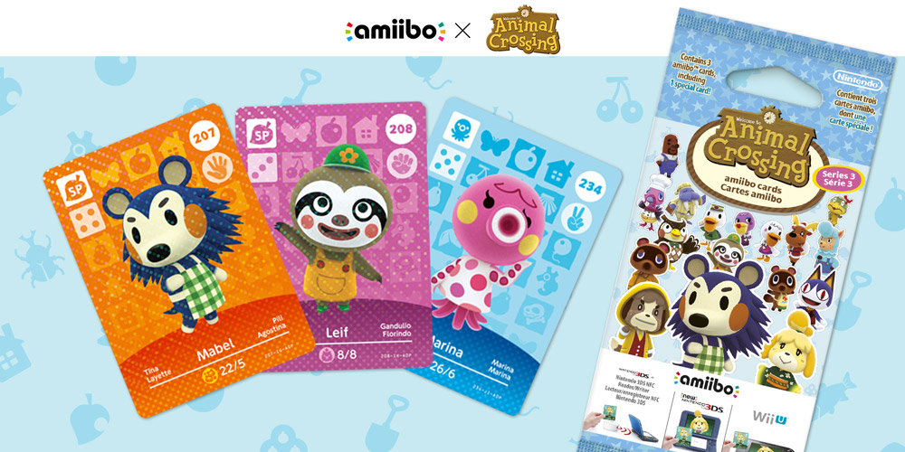 Amiibo Pack 3 Tarjetas Animal Crossing HDD Serie 3 para videojuegos  compatibles