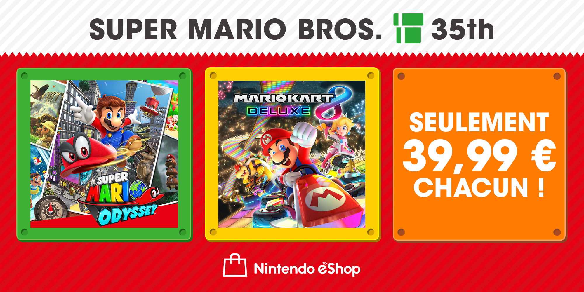 Économisez 33 % sur ces deux grands jeux Mario !