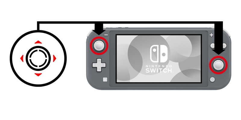Control Sticks eines Nintendo Switch Lite-Systems reagieren nicht oder nicht richtig (auch Responsiveness-Syndrom oder „Drifting“ genannt)