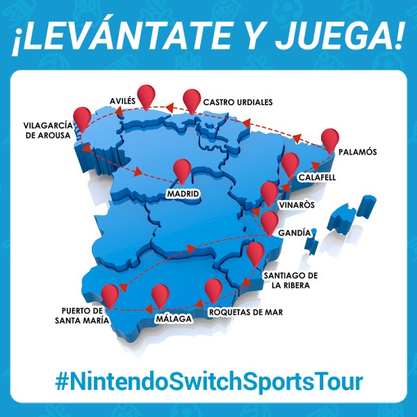 Levántate y juega a Nintendo Switch Sports en el tour que recorrerá España este verano