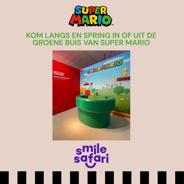 Sauter dans ou hors du tube vert de Super Mario au Smile Safari !