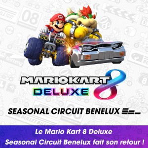 Tiens-toi prêt pour une nouvelle année de courses en ligne à l’occasion du Mario Kart 8 Deluxe Seasonal Circuit Benelux 2022 ! 