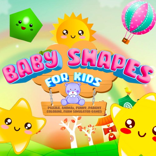 Baby Shapes for Kids - Puzzle,Animal,Funny, Parent,Coloring,Farm Simulator Games switch box art