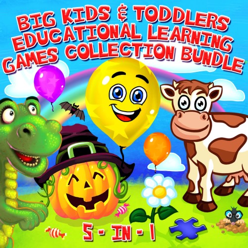 BIG Kids & Toddlers Educational Learning Games Collection Bundle 5-in-1 switch box art