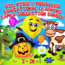 BIG Kids & Toddlers Educational Learning Games Collection Bundle 5-in-1