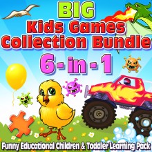 Big Kids Games Collection Bundle 6-in-1 Funny Educational Children & Toddler Learning Pack