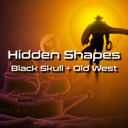 Hidden Shapes: Black Skull + Old West switch box art
