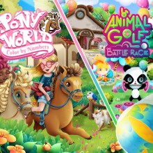 Pony World - Color by Numbers & Animal Golf - Battle Race Bundle