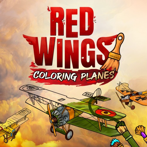 Red Wings: Coloring Planes switch box art