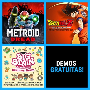 Experimenta Metroid Dread, Big Brain Academy: Brain vs. Brain e muitos mais jogos gratuitamente!